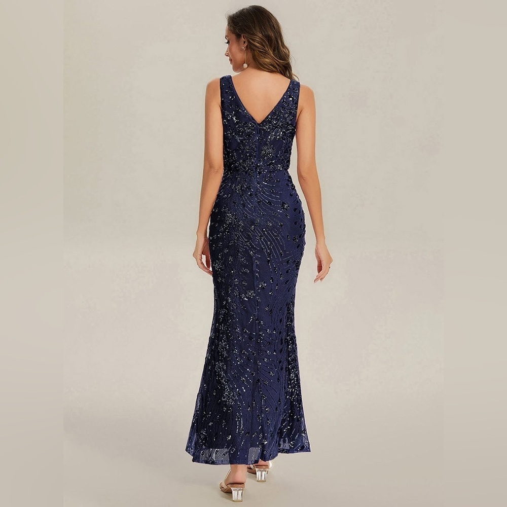 🆕Knotted Sequin Sleeveless Bodycon Formal Evening Dress - Picture 2 of 3